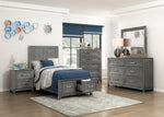 ZUN Gray Finish Chest with 5x Storage Drawers Wooden Bedroom Furniture 1pc B011P272291