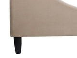 Aspen Vertical Tufted Modern Headboard Platform Bed Set, Queen, Mink Beige Performance Velvet B2719P238510