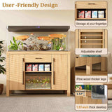 55-75 Gallon Fish Tank Stand with Power Outlets, Heavy Duty Aquarium Stand with 2 Cabinets and 83924938
