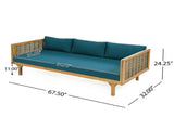 CLAREMONT 3 SEATER DAYBED WITH RATTAN ARMS N770P205570T