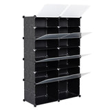 7-Tier Portable 28 Pair Shoe Rack Organizer 14 Grids Tower Shelf Storage Cabinet Stand Expandable 95502788