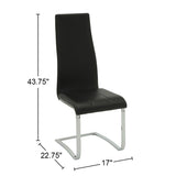 ZUN Set of 4 Leatherette Upholstered Dining Side Chairs, Black B016P223035