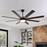 72" Ceiling Fan with Light, 6-Speed Remote Control, Reversible DC Motor, Modern 8 Blades with W1962P347489
