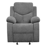 Grey Pillow Top Arms Glider Recliner B062P184511