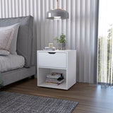 White Elegant Drawer Nightstand B062P175058