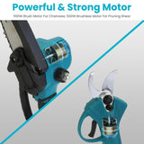 4-in-1 Pole Pruning Shears, Electric Pruning Shears & pole saws for tree trimming with 7 adjustable 14184232