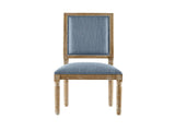 French Country Dining Chairs Elegant Cane Backrest & Upholstered Seats with Fluted Legs N767P263677D