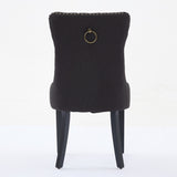 ZUN Nikki Collection Modern, High-end Tufted Solid Wood Contemporary Flax Upholstered Linen Dining Chair W1143P233648