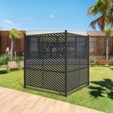 47 x 47 inch Outdoor Privacy Screen Fence Panels All-Weather No-Dig Fence Kit for Air Conditioner, W3077P276911