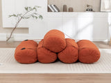 Adjustable Floor Sofa, Corduroy Lazy Sofa with Adjustable Straps for Versatile Configurations, W1170P365599