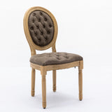 French Style Solid Wood Frame Antique Painting,Hand-pulled buckle decoration PU artificial leather W1143P166792