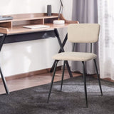 Set of 6 Modern Padded Dining Chairs for Kitchen Bar Office Chair, White 26217260