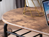 Fire Wood PVC Black Paint Breakfast Table for Couples with Curved Back 82020111