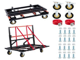 Folding Drywall Dolly with 4X6" Casters, 2000 LBS Load Capacity, Expandable Deck and Back Frame, W2019P481341