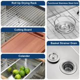 28 x 22 Drop In Stainless Steel Workstation 28 Inch 18-Gauge Stainless Steel Drop-In Kitchen W1386P314082