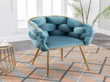 Luxury modern simple leisure velvet single sofa chair bedroom lazy person household dresser stool W117067859
