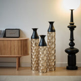 Floor Metal Vases Decorated White Metal Set of 3 gorgeous home decoration large glazed metal W2796P234276