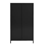 47.6" Tall Metal Storage Cabinet with Glass Doors & Flip-Top, 4-Tier Display Cabinet with Open W3122P272697