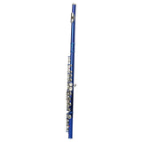 ZUN Cupronickel C 16-Key Closed Hole Concert Band Flute Blue 28222349