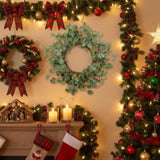 23.6" Christmas Eucalyptus Wreath Green Door Wreath Fake Leaf Garland Wedding Home Frontdoor Decor 70956210