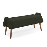 Modern living room bench, made of looped yarn fabric, with soft cushion, irregular geometric W487P183024