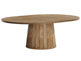 55 Inch Dining Table Oval with Cylinder Pedestal 86792572