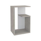Everet 25" High 3-Tier Side Table Concrete Gray - White B200P286975