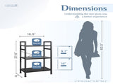 3 Tier Bookshelf, Free Standing Shelf, Bookcase Shelf Storage Organizer, Industrial Book Shelves for 00445901