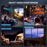 Projector with WiFi and Bluetooth, FUDONI 5G WiFi Native 1080P Projector 14000L 4K Supported, 19685960