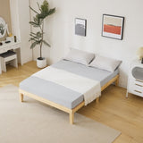 Basic bed frame solid wood color Queen 206*151*30.5cm wooden bed 34235750