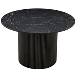 ZUN Imitation Black Marble Grain MDF Tabletop, Inch Round Dining Table for 4, Modern Kitchen Table, W1164P225843