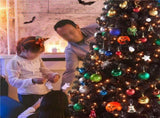 Clear Prelit Incandescent Black Hinged Spruce Artificial Christmas Tree, 6' 85568190