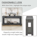 ZUN Console Table/Sofa Table with Storage Drawers and Bottom Shelf for Entryway Hallway 10129983