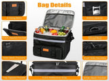 35L Rolling Cooler Bag 2-in-1 Insulated Lunch Backpack with Telescopic Handle Wheels Adjustable 09732445