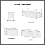 6 Piece Reversible Daybed Cover Set Brown Daybed B03597569
