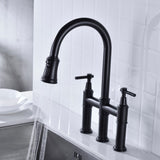 Pull Down Double Handle Kitchen Faucet 15569694