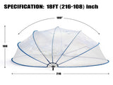 18-foot retractable pool cover, PVC film fiberglass rod pool fence, outdoor swimming pool 84206541