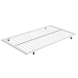 Twin Over FULL Metal Bunk Bed with Trundle 2 - Side Ladder and Full-Length Guardrail, No Box Spring W311133416
