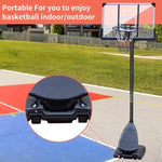 ZUN Height Adjustable 6 to 10ft Basketball Hoop 44 Inch Backboard Portable Basketball Goal System with 44404530