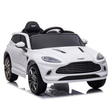 ZUN 12V Dual-drive remote control electric Kid Ride On Car,Battery Powered Kids Ride-on Car White, 4 W1811110553