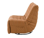 ZUN ACME Talmon Glider Recliner w/Swivel, Orange Synthetic Leather LV03072