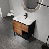 30 inch Freestanding Bathroom Vanity With Gel Sink, Soft Closing Door and 2/3 Soft Closing Drawers W999102639