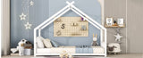 Twin Size Metal House Bed, White MF305886AAK