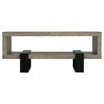 ZUN Grey Driftwood 1-shelf Coffee Table B062P145594