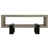 Grey Driftwood 1-shelf Coffee Table B062P145594