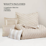 7 PCS Queen Comforter Set Beige B035P319209