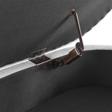 Ottoman Oval Storage Bench, Rubber Wood Legs, Grey W48764884