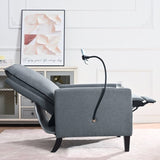 ZUN Recliner Chairs for Adults, Adjustable Recliner Sofa with Mobile Phone Holder & Cup Holder, Modern W680131614