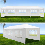 ZUN 10x30' Wedding Party Canopy Tent Outdoor Gazebo with 8 Removable Sidewalls W1205137315