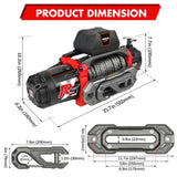 X-BULL Winch-13500 lb. Load Capacity Electric Winch -12V DC Power for Towing Truck Off Road, 2 in 1 W1218101919